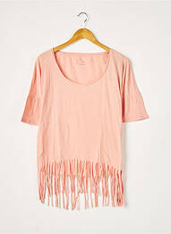 Tunique manches courtes tissage jersey rose I LOVE MY T'S femme
