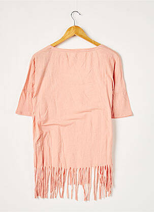Tunique manches courtes tissage jersey rose I LOVE MY T'S femme