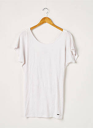 Tunique manches courtes tissage jersey blanc GUESS femme