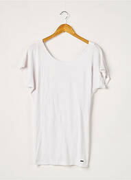 Tunique manches courtes tissage jersey blanc GUESS femme