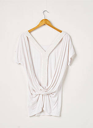 Tunique manches courtes tissage jersey blanc GUESS femme