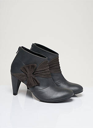 Bottines/boots tissage satiné talon de 7 à 9cm gris IPPON STYL femme