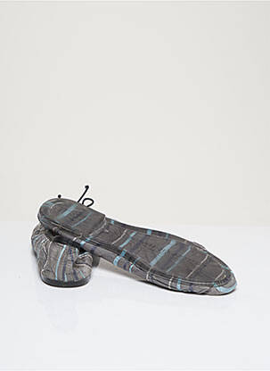 Ballerines bout rond talon plat jusqu'à 3cm gris THE FRENCH TOUCH femme