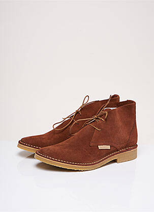 Derbies nubuck talon plat jusqu'à 3cm marron BENSIMON femme