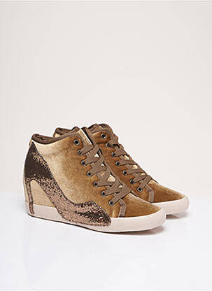 Baskets talon compensé talon de 4 à 6cm vert OLO femme