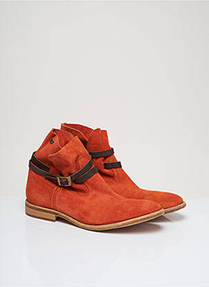 Bottines/boots nubuck talon plat jusqu'à 3cm orange BEE.FLY femme