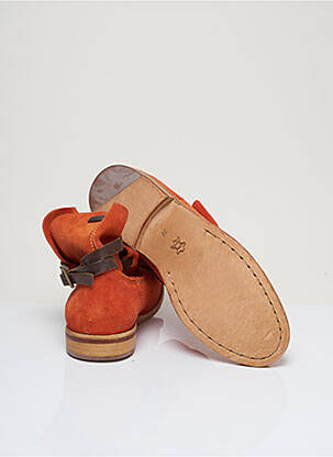 Bottines/boots nubuck talon plat jusqu'à 3cm orange BEE.FLY femme