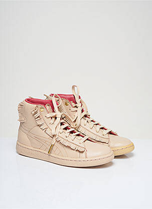 Baskets matière lisse talon plat jusqu'à 3cm rose ONITSUKA TIGER femme