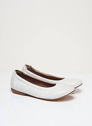 Ballerines matière lisse chiquet blanc BISGAARD fille