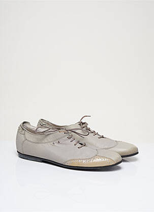 Derbies matière lisse talon plat jusqu'à 3cm gris OXS femme