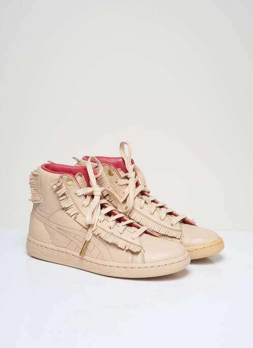 Baskets matière lisse talon plat jusqu'à 3cm rose ONITSUKA TIGER femme