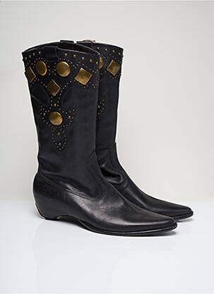 Bottes bout pointu talon plat jusqu'à 3cm noir FITZ FUNNY SPIRIT femme