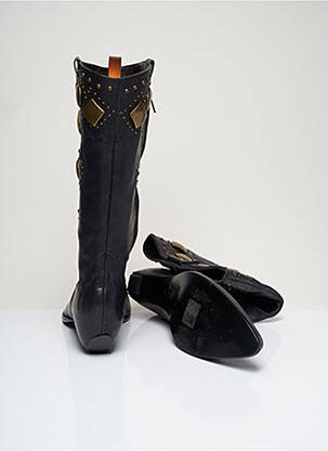 Bottes bout pointu talon plat jusqu'à 3cm noir FITZ FUNNY SPIRIT femme