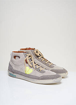 Baskets plateforme talon plat jusqu'à 3cm gris DOLFIE femme
