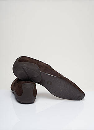 Mocassins fermeture elastique bout carré marron FESSURA homme
