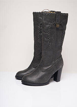 Bottes talon bottier talon de 7 à 9cm gris CARLA femme