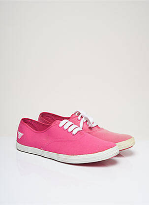Baskets matière lisse talon plat jusqu'à 3cm rose GOLA femme