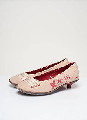 Ballerines matière lisse talon de 4 à 6cm rose JUMP femme