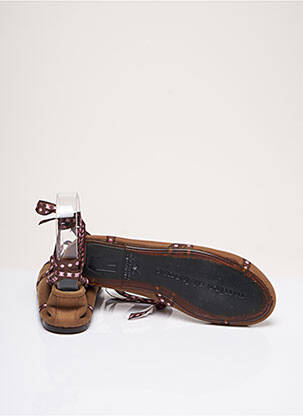 Ballerines bout rond talon plat jusqu'à 3cm marron THE FRENCH TOUCH femme