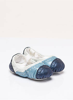 Chaussons/pantoufles matière lisse bout rond bleu BLOCH enfant