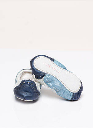 Chaussons/pantoufles matière lisse bout rond bleu BLOCH enfant