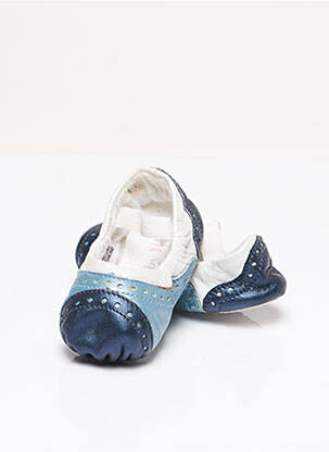Chaussons/pantoufles matière lisse bout rond bleu BLOCH enfant