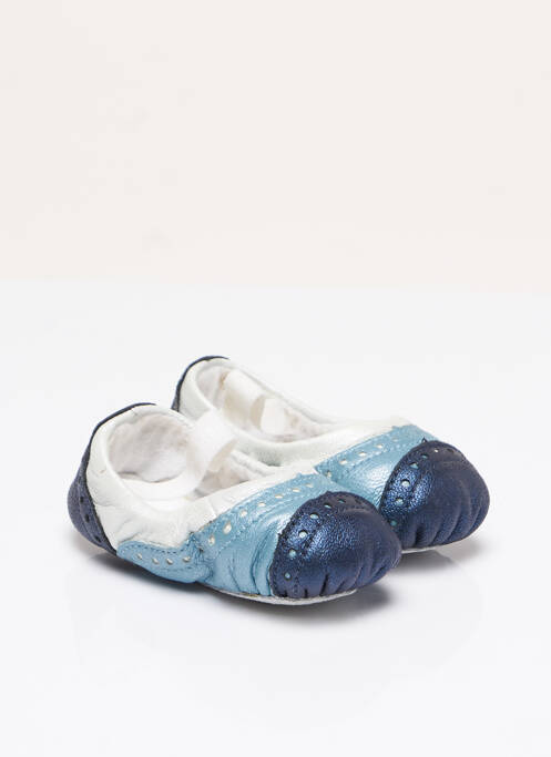 Chaussons/pantoufles matière lisse bout rond bleu BLOCH enfant