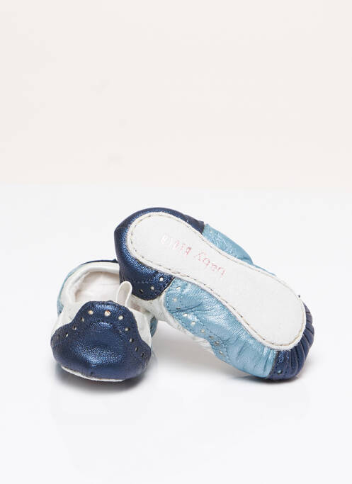 Chaussons/pantoufles matière lisse bout rond bleu BLOCH enfant