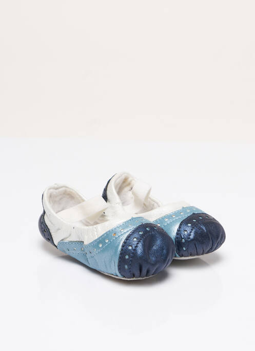 Chaussons/pantoufles matière lisse bout rond bleu BLOCH enfant