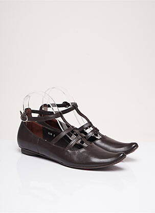 Ballerines matière lisse talon plat jusqu'à 3cm marron IPPON STYL femme