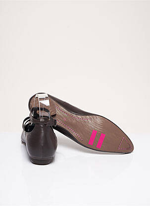 Ballerines matière lisse talon plat jusqu'à 3cm marron IPPON STYL femme
