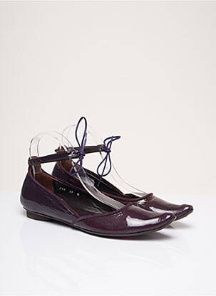 Ballerines matière lisse talon plat jusqu'à 3cm violet IPPON STYL femme