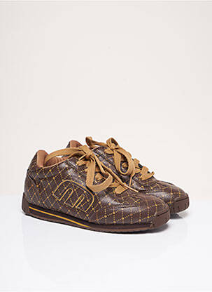 Baskets talon compensé talon plat jusqu'à 3cm marron ETNIES femme