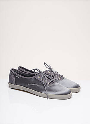 Baskets matière lisse talon plat jusqu'à 3cm gris KEDS femme