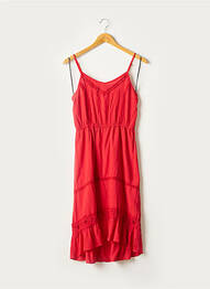 Robe mi-longue doublure fines bretelles rouge CERISE BLUE femme