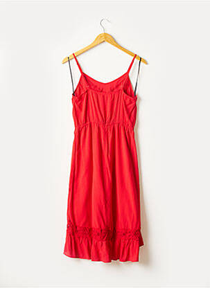 Robe mi-longue doublure fines bretelles rouge CERISE BLUE femme