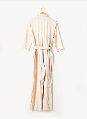 Combi-pantalon tissage crêpe manches 3/4 beige IN WEAR femme