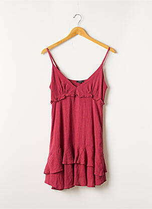 Robe courte coupe cintrée fines bretelles rouge RAILS femme
