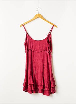 Robe courte coupe cintrée fines bretelles rouge RAILS femme