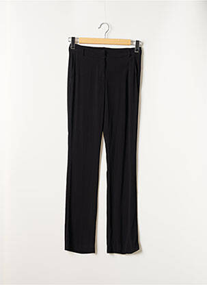 Pantalon droit tissage crêpe taille normale noir BELAIR femme
