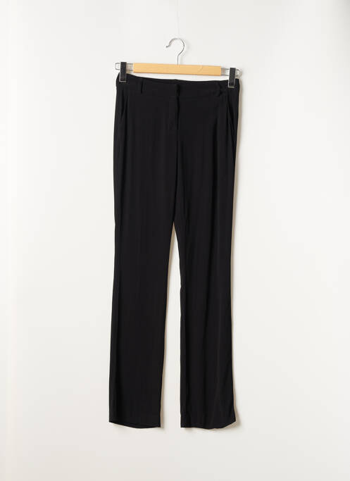 Pantalon droit tissage crêpe taille normale noir BELAIR femme