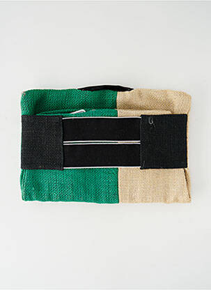 Pochette empiècements vert ALL ABOUT RENÉE femme