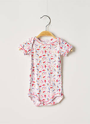 Body stretch manches courtes rose PETIT BATEAU fille