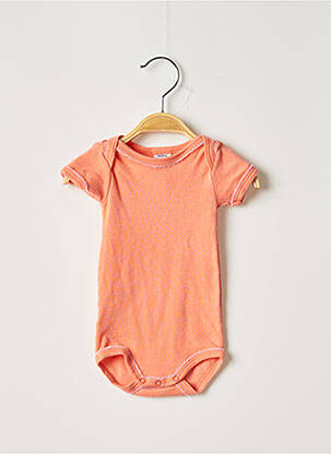 Body stretch manches courtes orange PETIT BATEAU fille