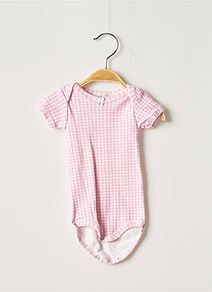 Body stretch manches courtes rose PETIT BATEAU fille