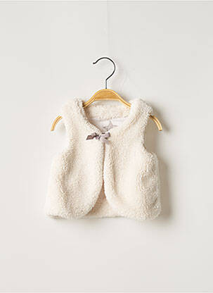 Gilet sans manche coupe droite beige TAPE À L'OEIL fille