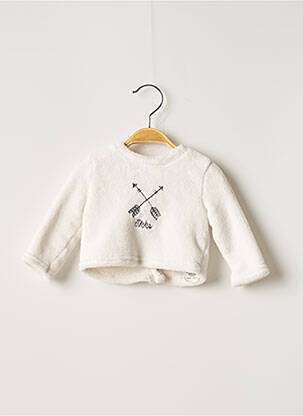 Pull manches longues manches longues blanc IKKS fille