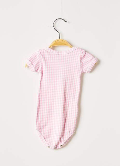 Body stretch manches courtes rose PETIT BATEAU fille