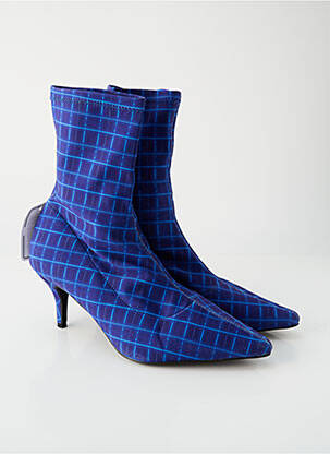 Bottines/boots bout pointu talon de 7 à 9cm bleu NA-KD femme