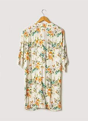Robe mi-longue coupe fluide manches 3/4 beige VIRGINIE GUARISCO & BURTON OF LONDON femme